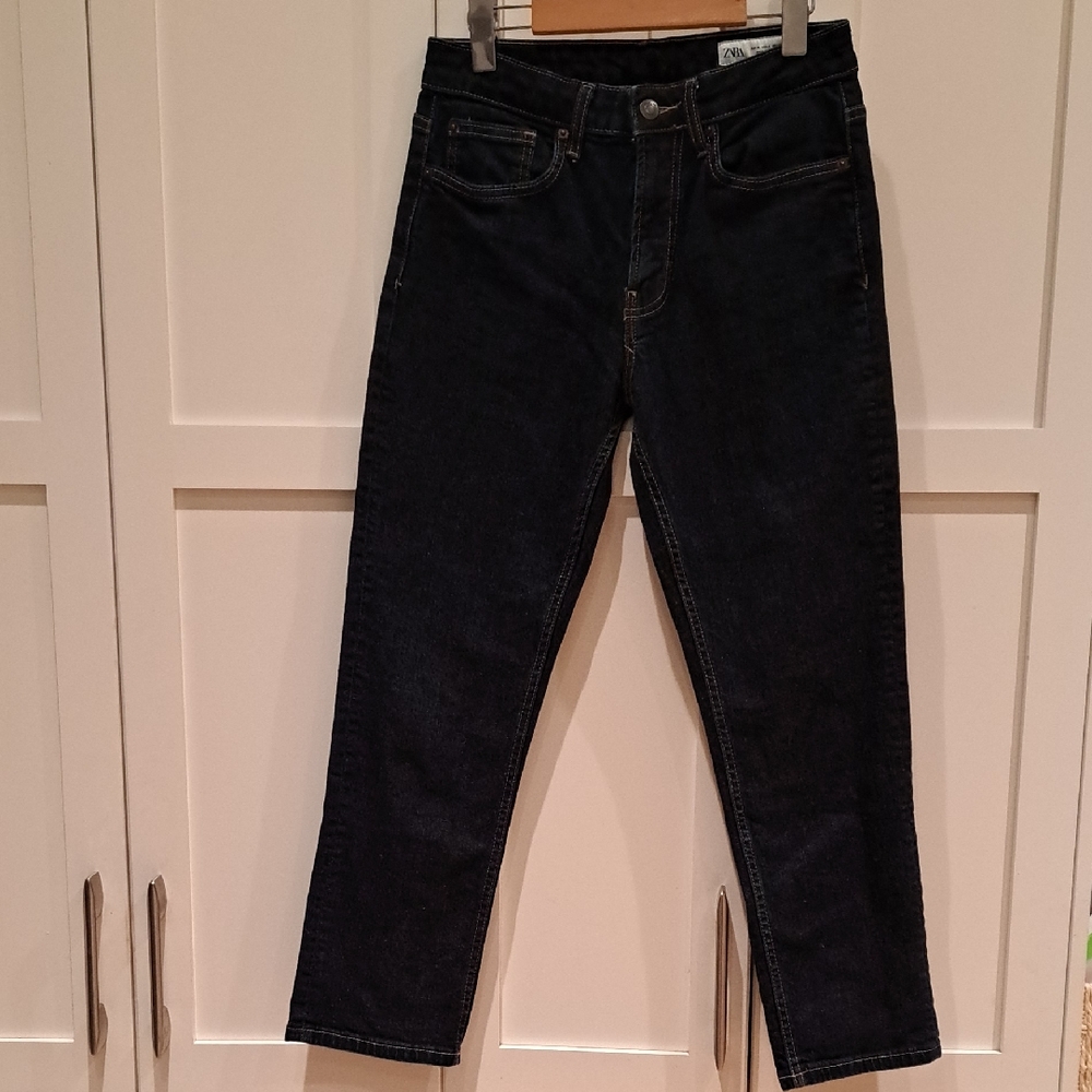 Zara Women's Dark Wash Slim Jeans - Black